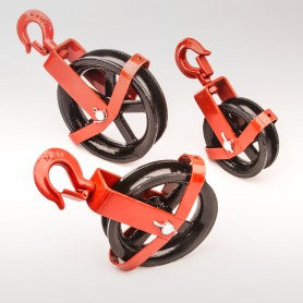 180mm Seilrolle mit drehbarem Haken - Seilblock - Umlenkrolle