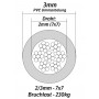 3mm Edelstahlseil PVC ummantelt 2/3mm (7x7) - 5 bis 250m Drahtseil INOX AISI316 Stahlseil Edelstahl